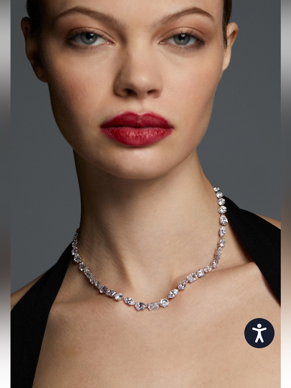 Nadri BEATRIX MIXED CZ SLIDER NECKLACE